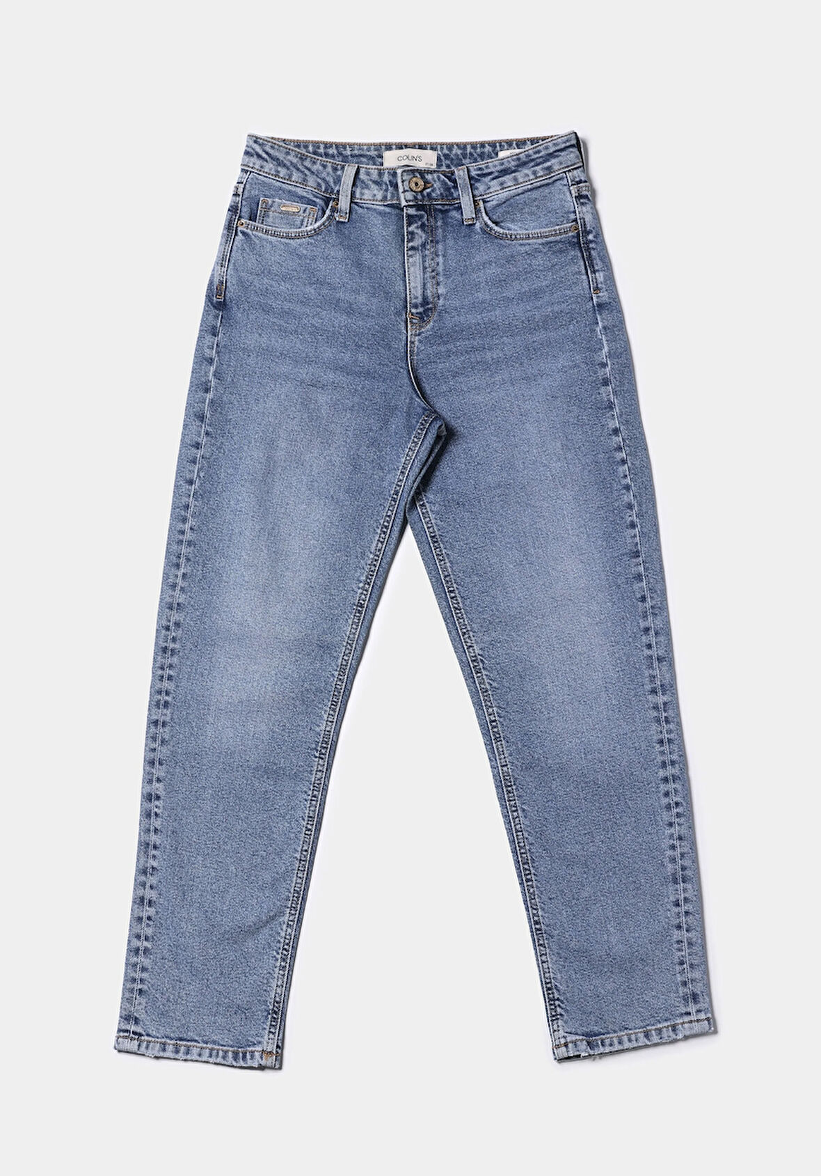 Mom Fit   Kadın İndigo Jean Pantolon