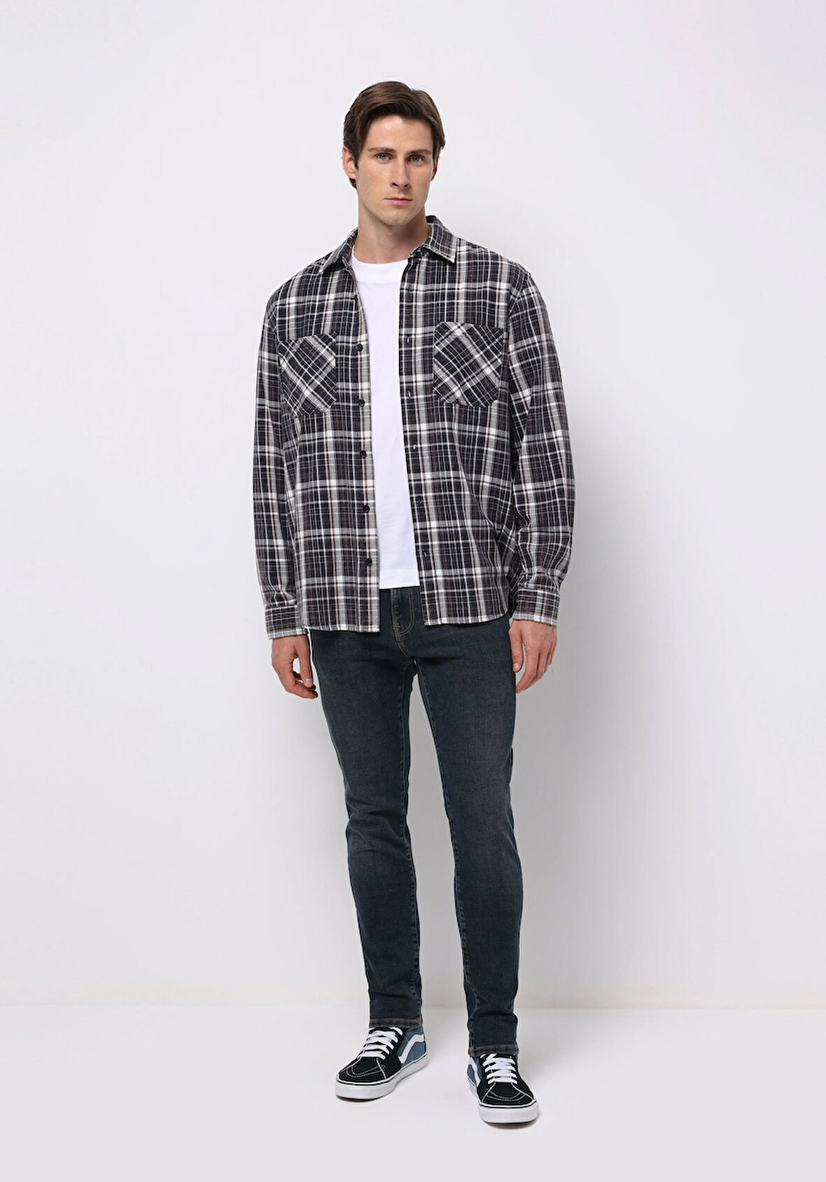 Slim Fit   Erkek Lacivert Jean Pantolon