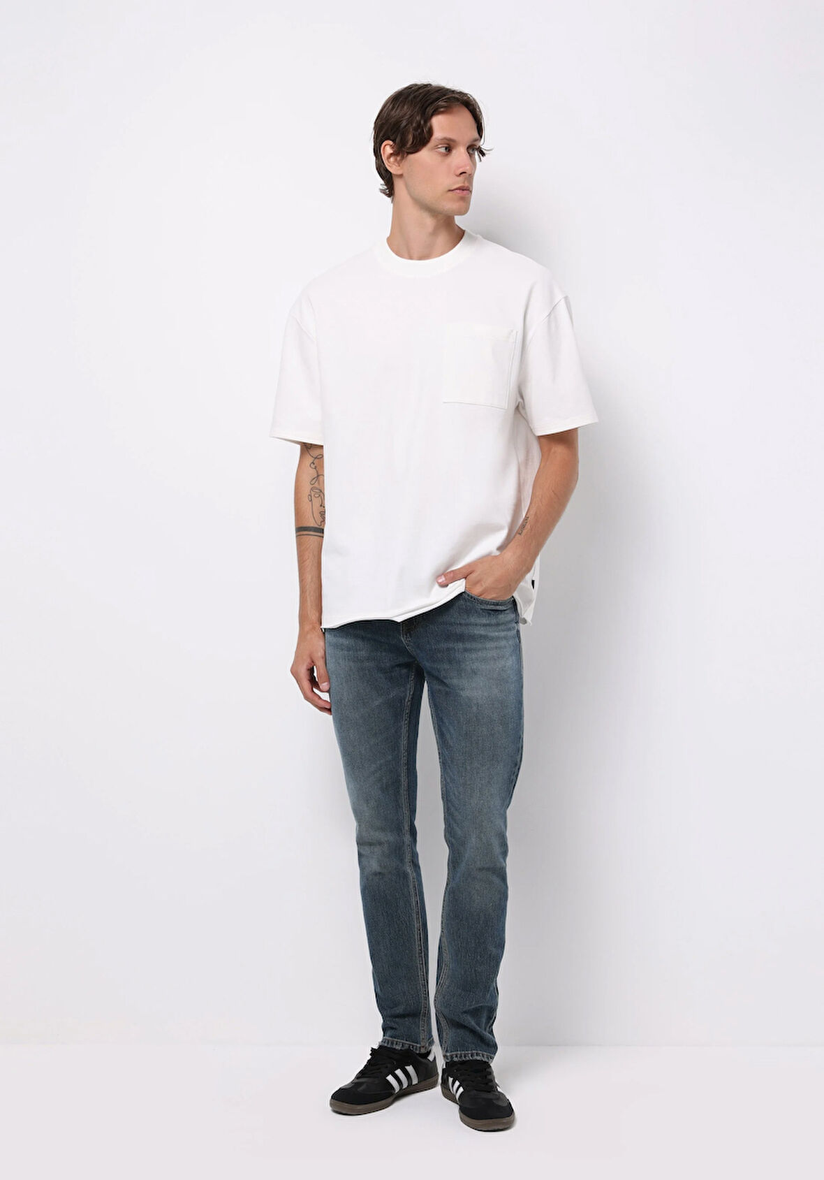 Straight Fit   Erkek İndigo Jean Pantolon