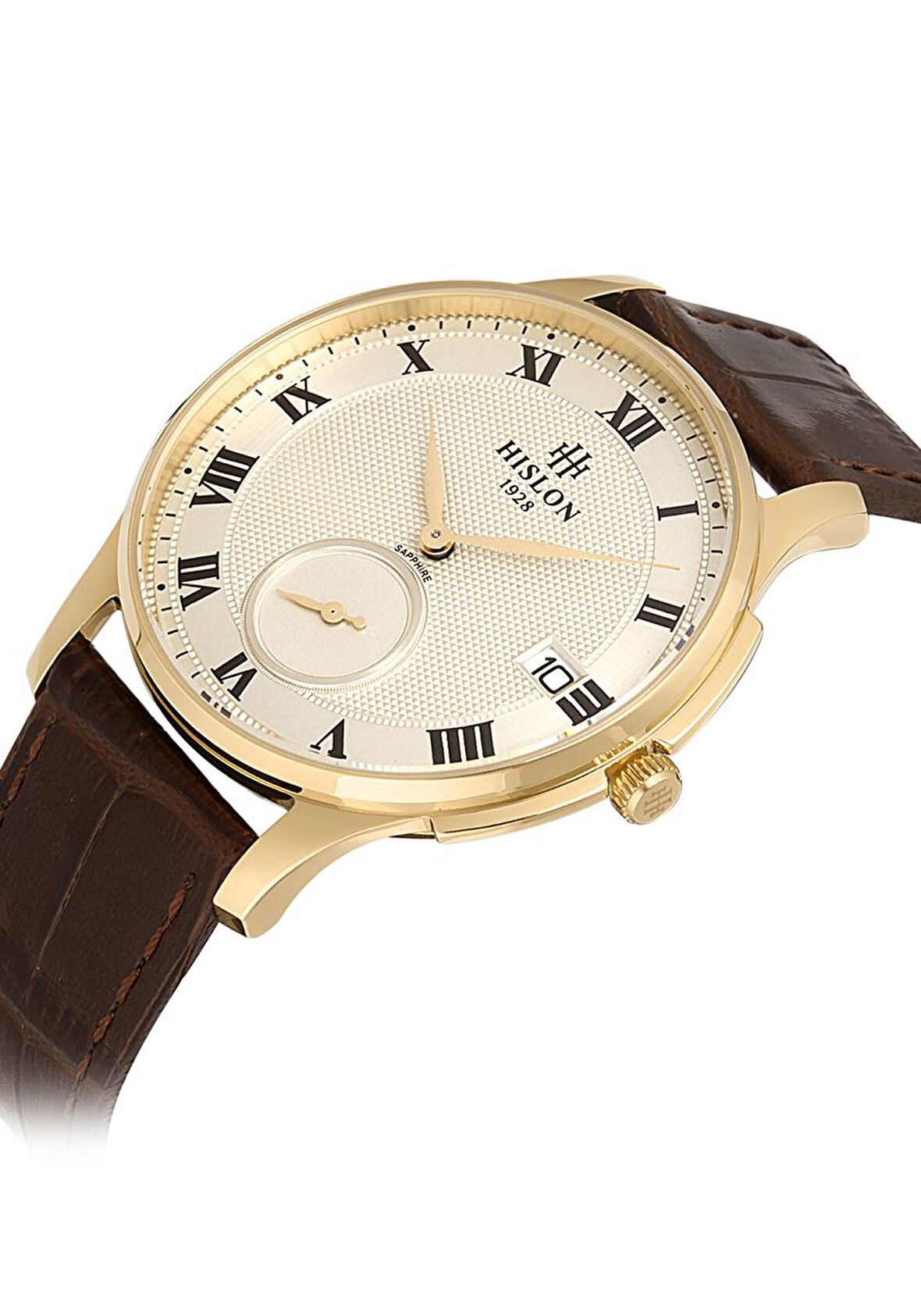 Hislon Kahverengi Deri Kordon Erkek Kol Saati CL120G-08KG