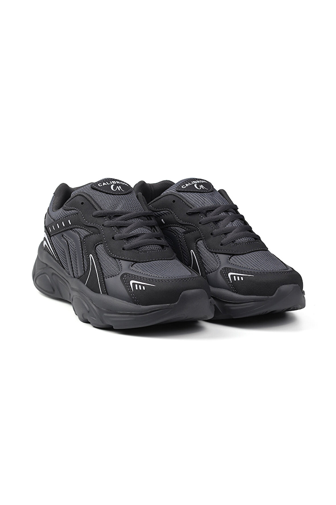 Erkek Siyah Gri Günlük Spor Ayakkabı Rahat Yürüyüş Koşu Sneaker Hafif Tabanlı