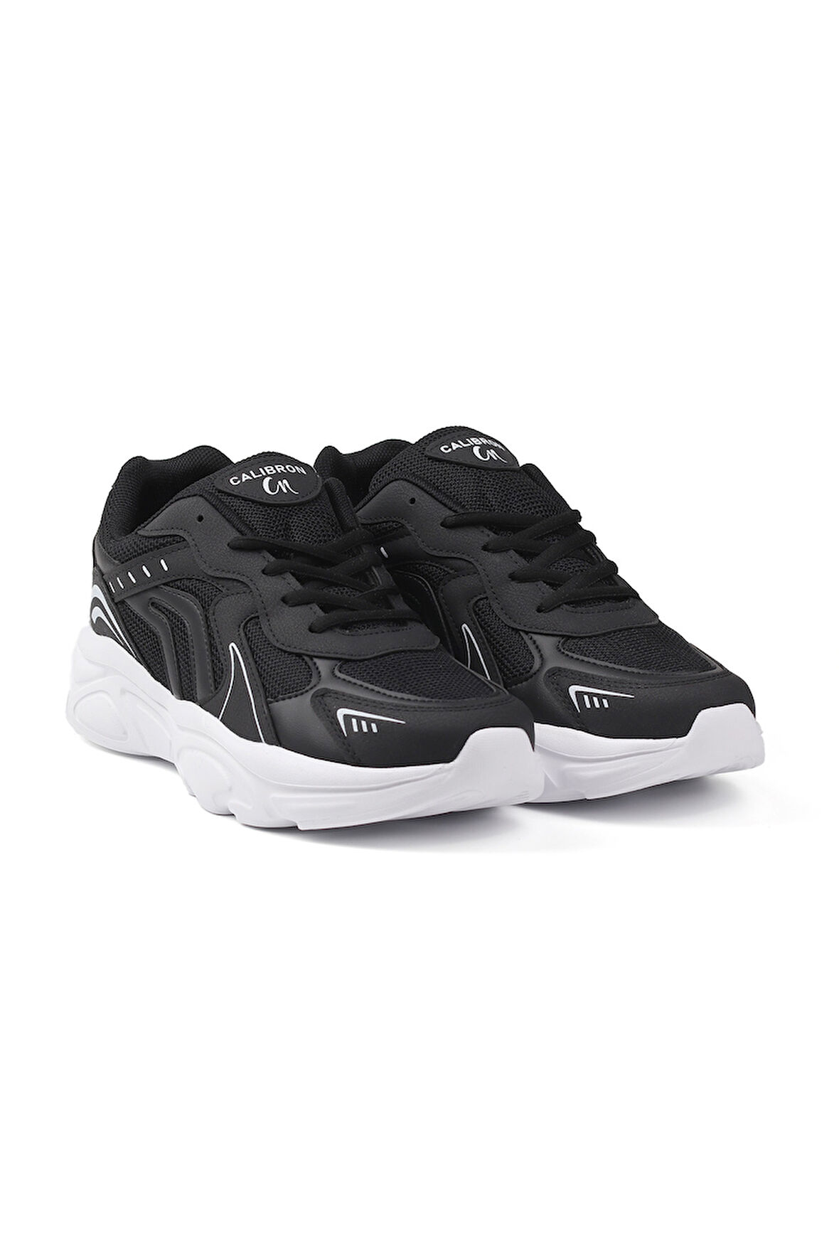 Erkek Siyah Beyaz Günlük Spor Ayakkabı Rahat Yürüyüş Koşu Sneaker Hafif Tabanlı