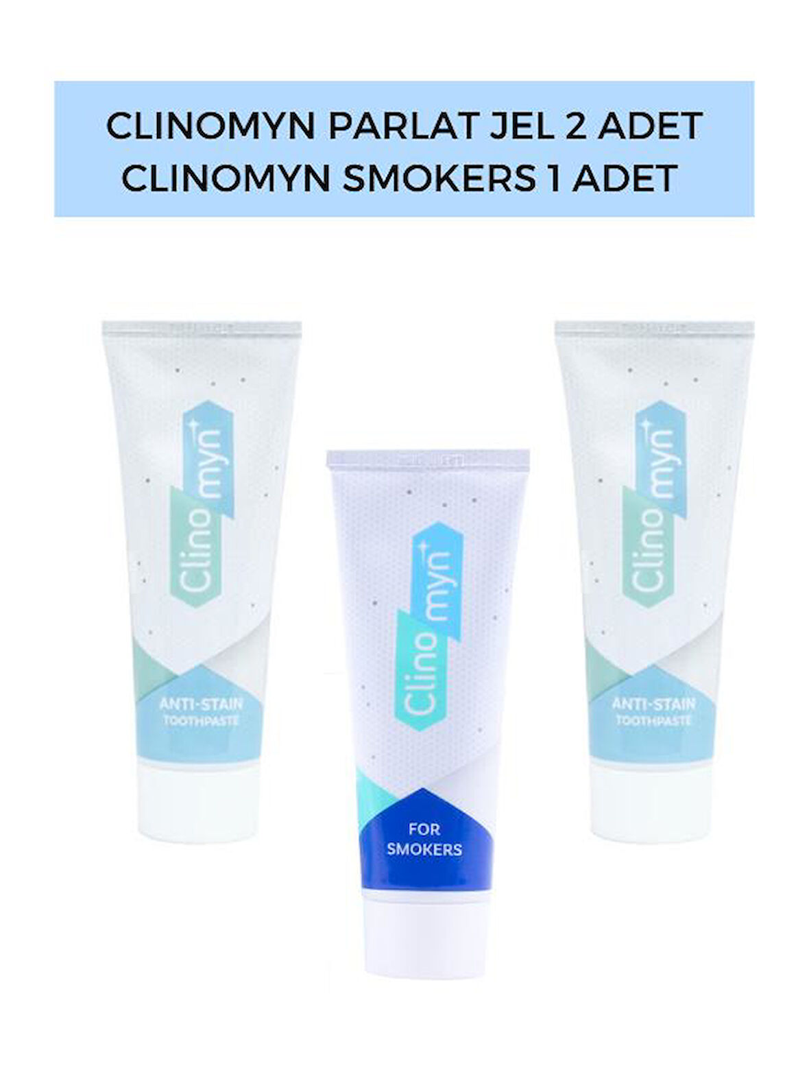 Smokers 75 ml + Temizle Parlat Diş Beyazlatan ve Parlatan Fresh Jel Diş Macunu 75 ml x2