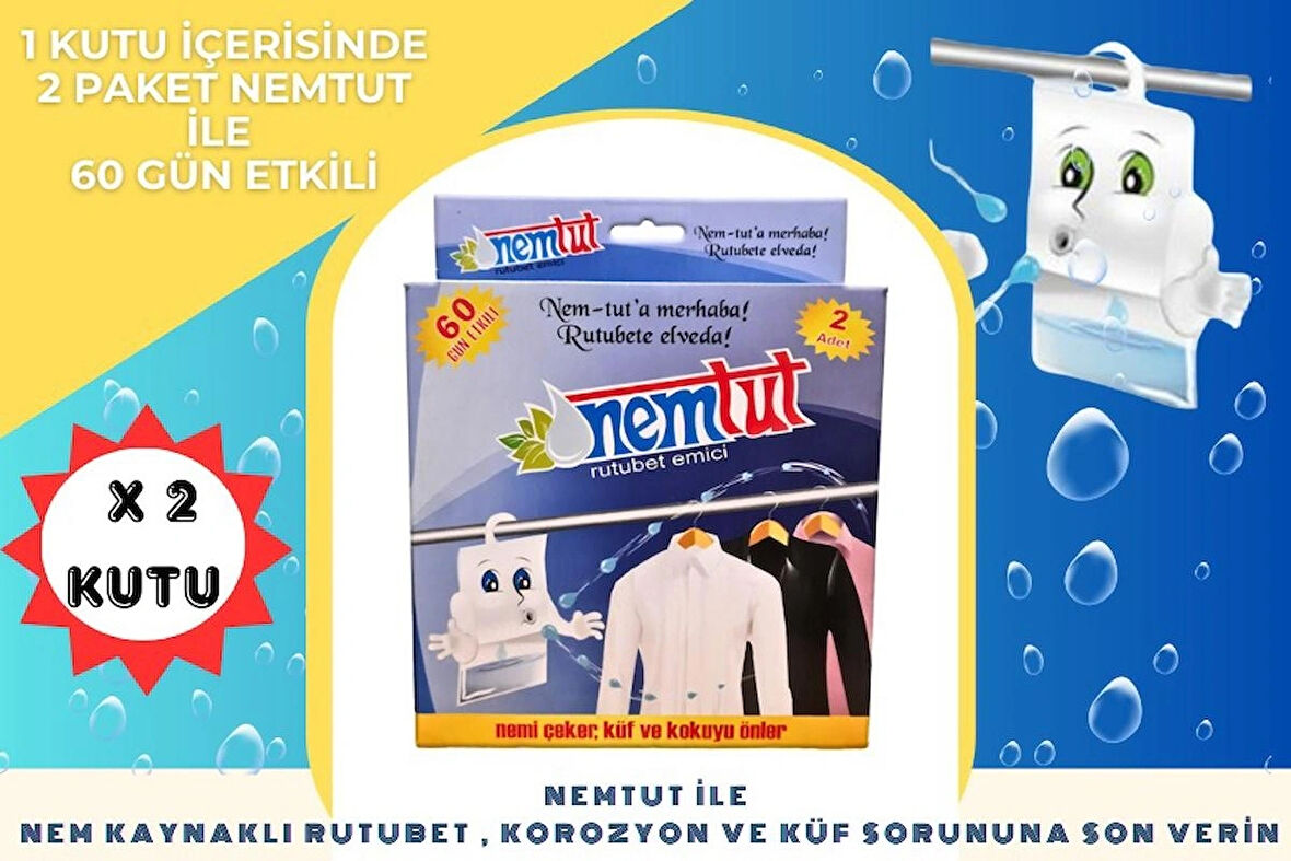 Rutubet Giderici Nem Emici Koku Küf Ve Korozyon Önleyici 2 Kutu 4 Paket 2 Kg