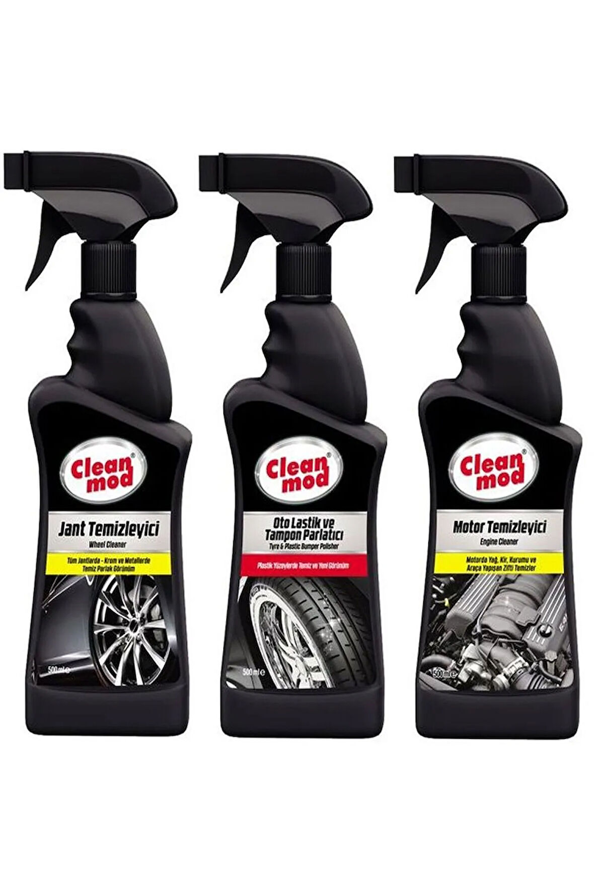 Cleanmod 3'lü Oto Dış Temizlik Koruma Seti 3 x 500 ml
