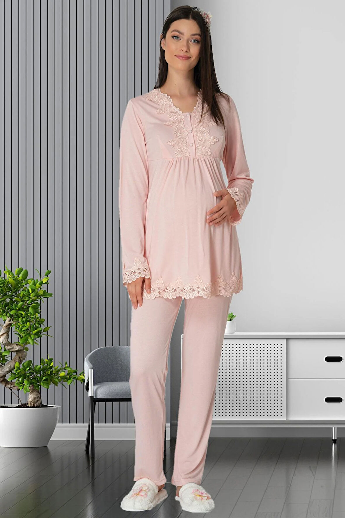 Mecit Pudra 1501 Hamile Lohusa Pijama Takımı