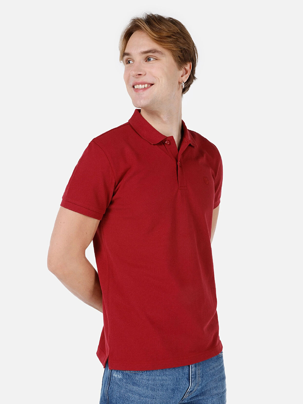 Regular Fit Kırmızı Erkek Polo Yaka Kısa Kol Tişört Cltkttshm0766200