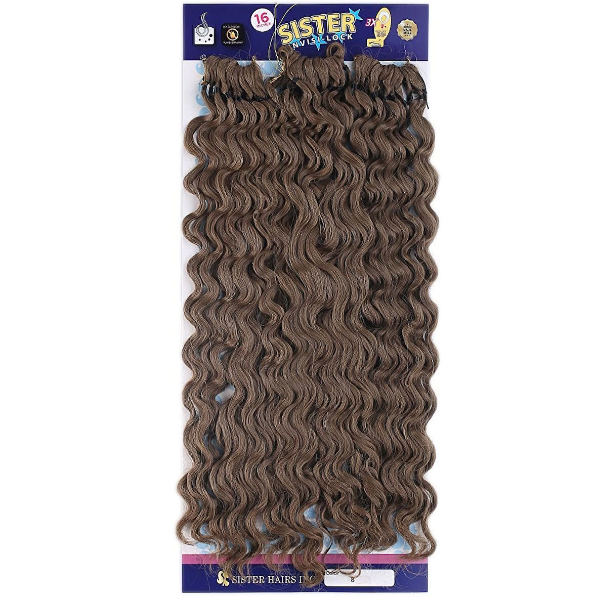 Afro Saç  Dalgalı Saç / Açık Kahve 8 /  (CLZ175)