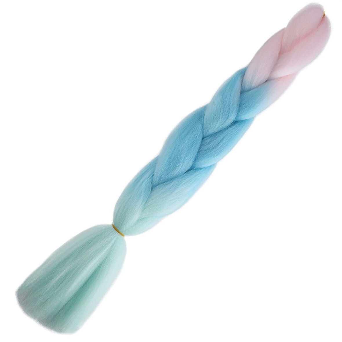 Afro Örgülük Renk Geçişli Sentetik Saç 100 Gr. / Yumuşak  Pembe / Yumuşak  Mavi / Yumuşak  Yeşil /  (CLZ175)