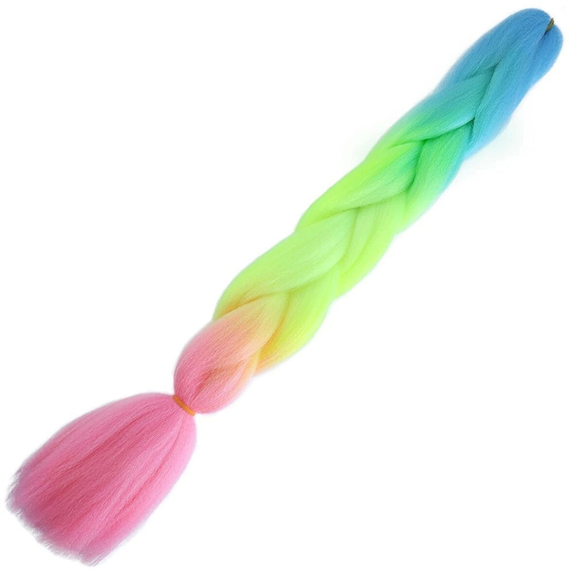 Afro Örgülük Renk Geçişli Sentetik Saç 100 Gr. / Açık Mavi / Neon Sarı / Pembe /  (CLZ175)