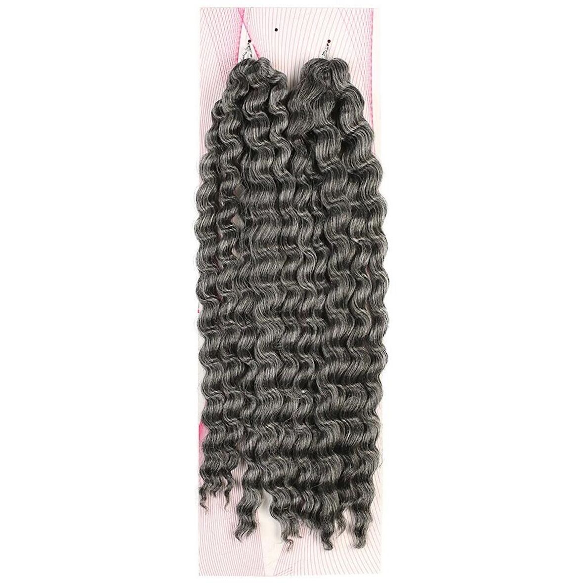 Nice Bulk Afro Su Dalgalı Görünümlü  Saç / Gri /  (CLZ175)