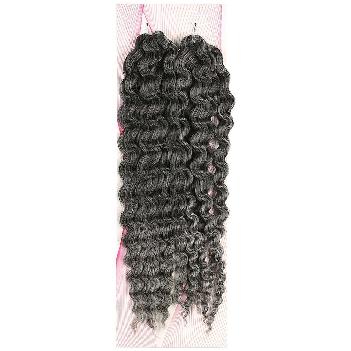 Nice Bulk Afro Su Dalgalı Görünümlü  Saç / Siyah / Gri Ombreli /  (CLZ175)