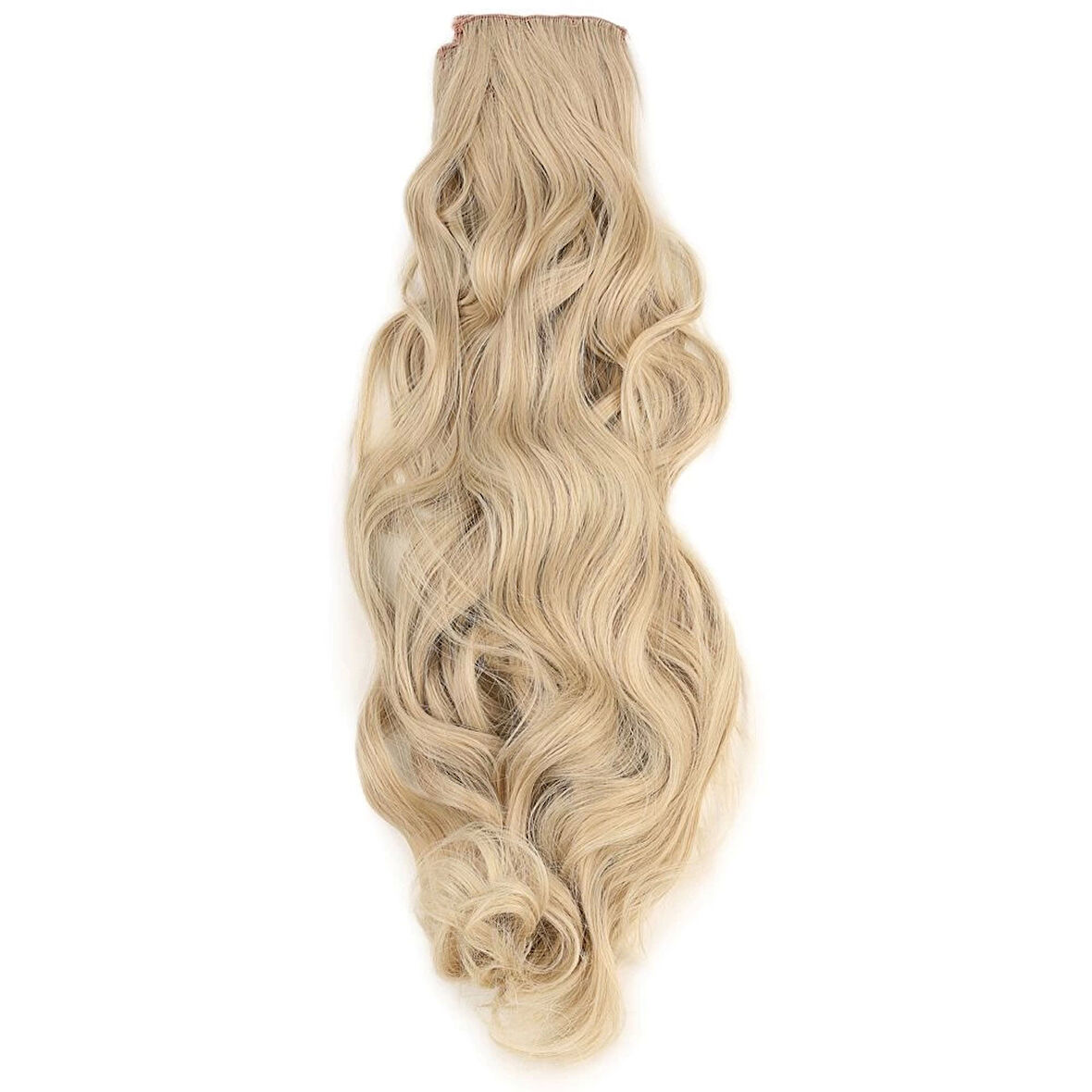 Kanekalon Fiber  Sentetik Dalgalı 8 Parça Saç Çıt Çıt  / Kumral Beyaz Platin Röfleli /  (CLZ175)