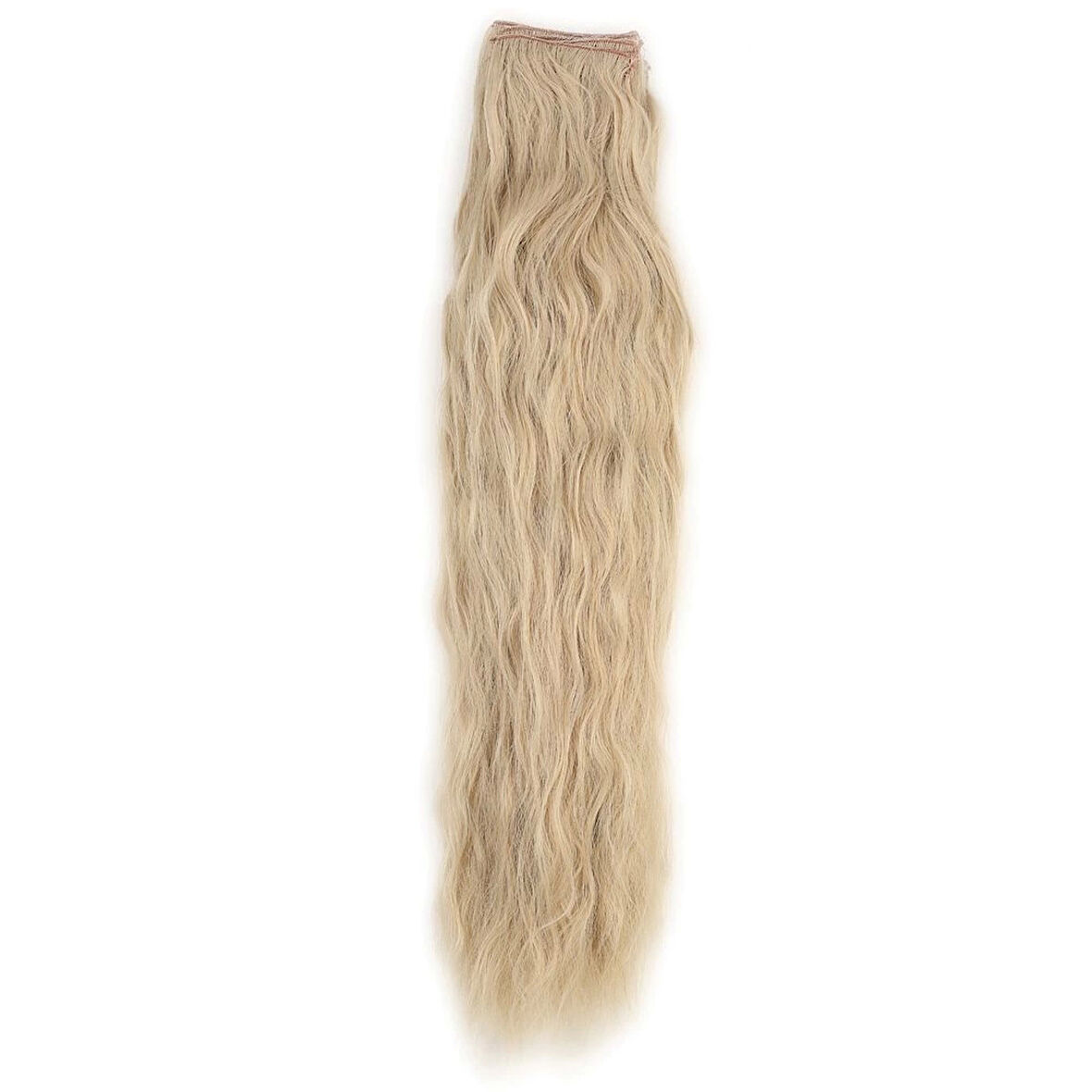 Kanekalon Fiber  Sentetik Kabartılmış Dalgalı 8 Parça Saç Çıt Çıt  / Kumral Beyaz Platin Röfleli /  (CLZ175)