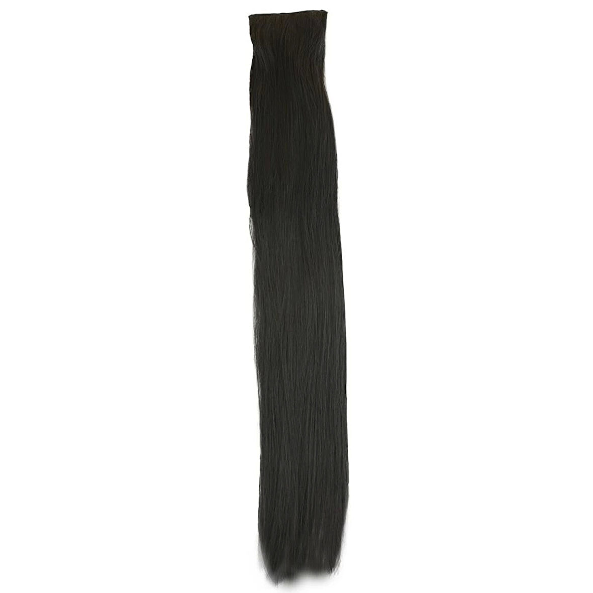 Kanekalon Fiber  Sentetik Düz 8 Parça Saç Çıt Çıt  /Siyah /  (CLZ175)