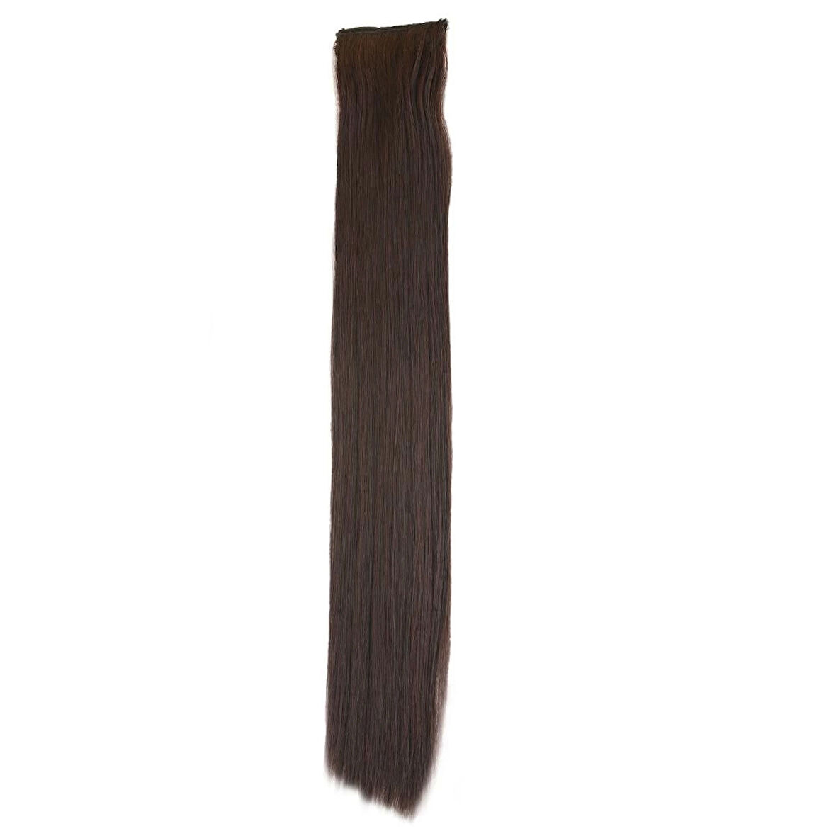 Kanekalon Fiber  Sentetik Düz 8 Parça Saç Çıt Çıt  / Koyu Kahve /  (CLZ175)