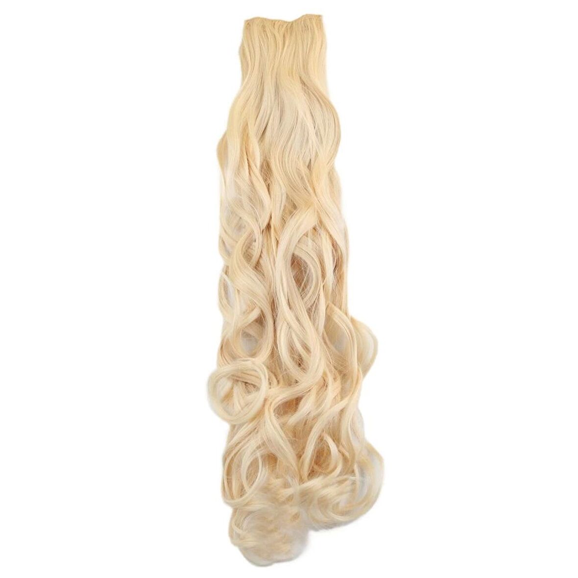 Kanekalon Fiber  Sentetik Dalgalı 8 Parça Saç Çıt Çıt  / Platin /  (CLZ175)