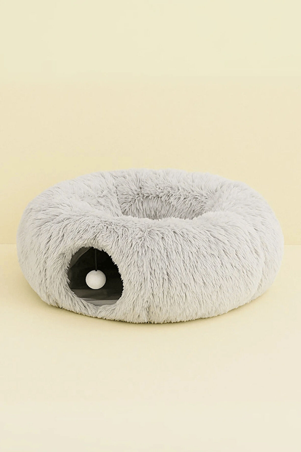 Simit Peluş Kedi Tüneli - Peluş Kedi Yatağı