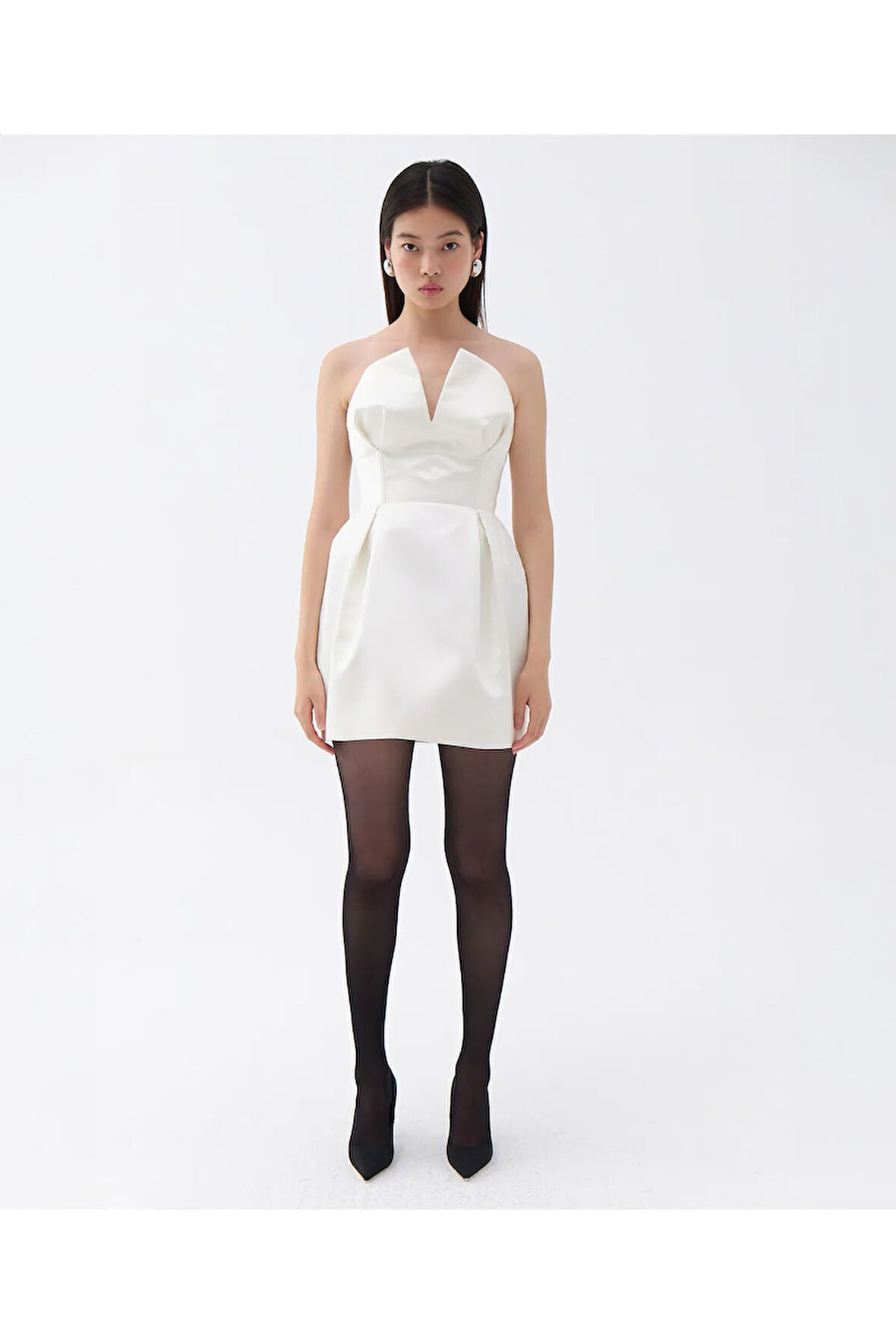 Straplez Mini Elbise