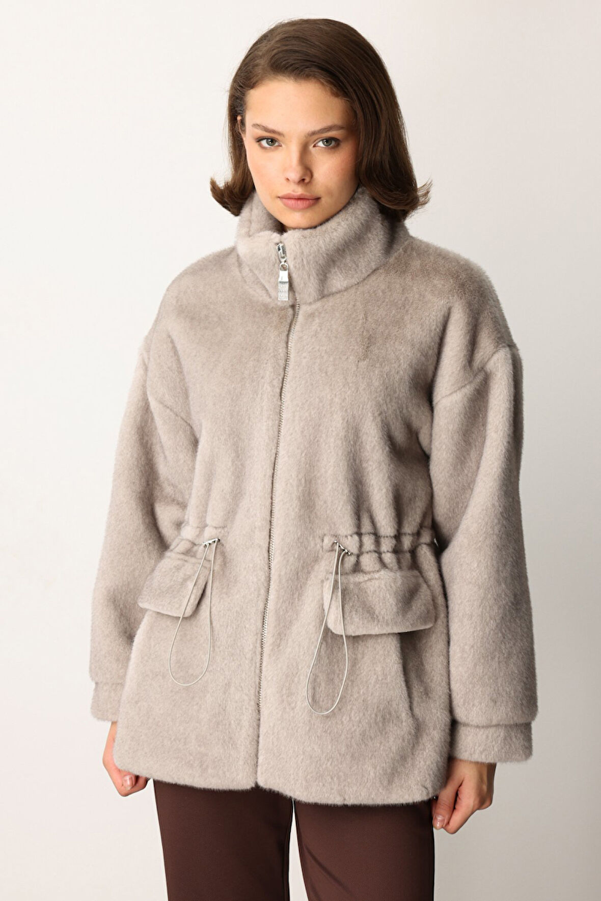 EKOL Dik Yaka Peluş Mont 6103-26k