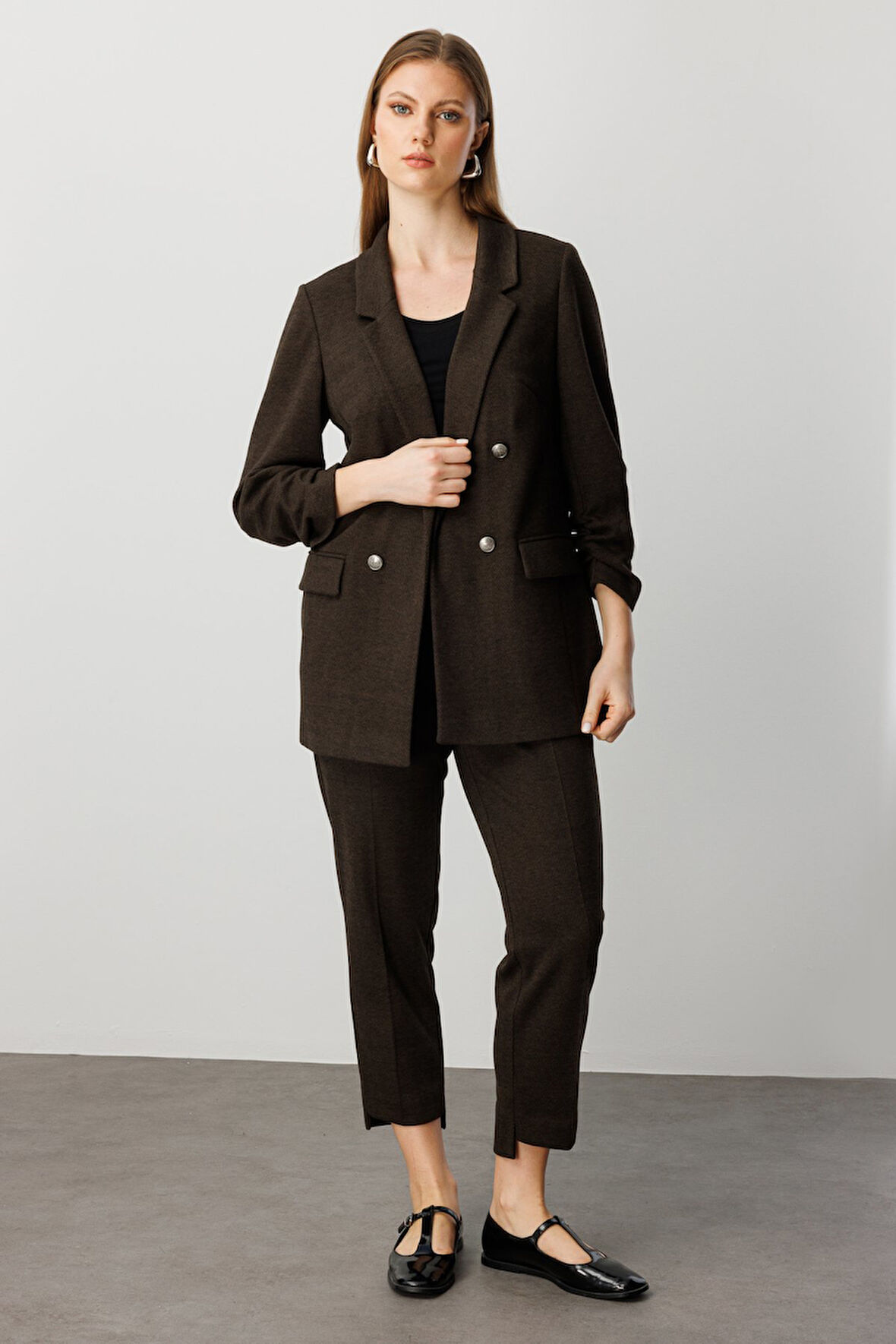 EKOL Yüksek Bel Dar Paça Pantolon5589-26k