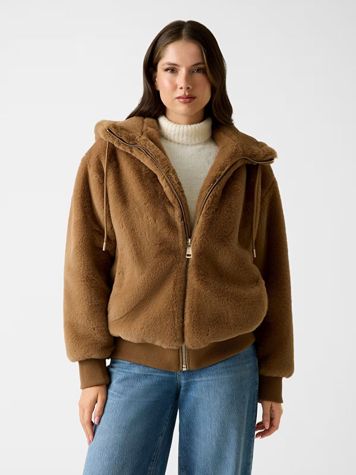 GUESS Dokuma Kumaş Kadın Mont W5BL66W3890