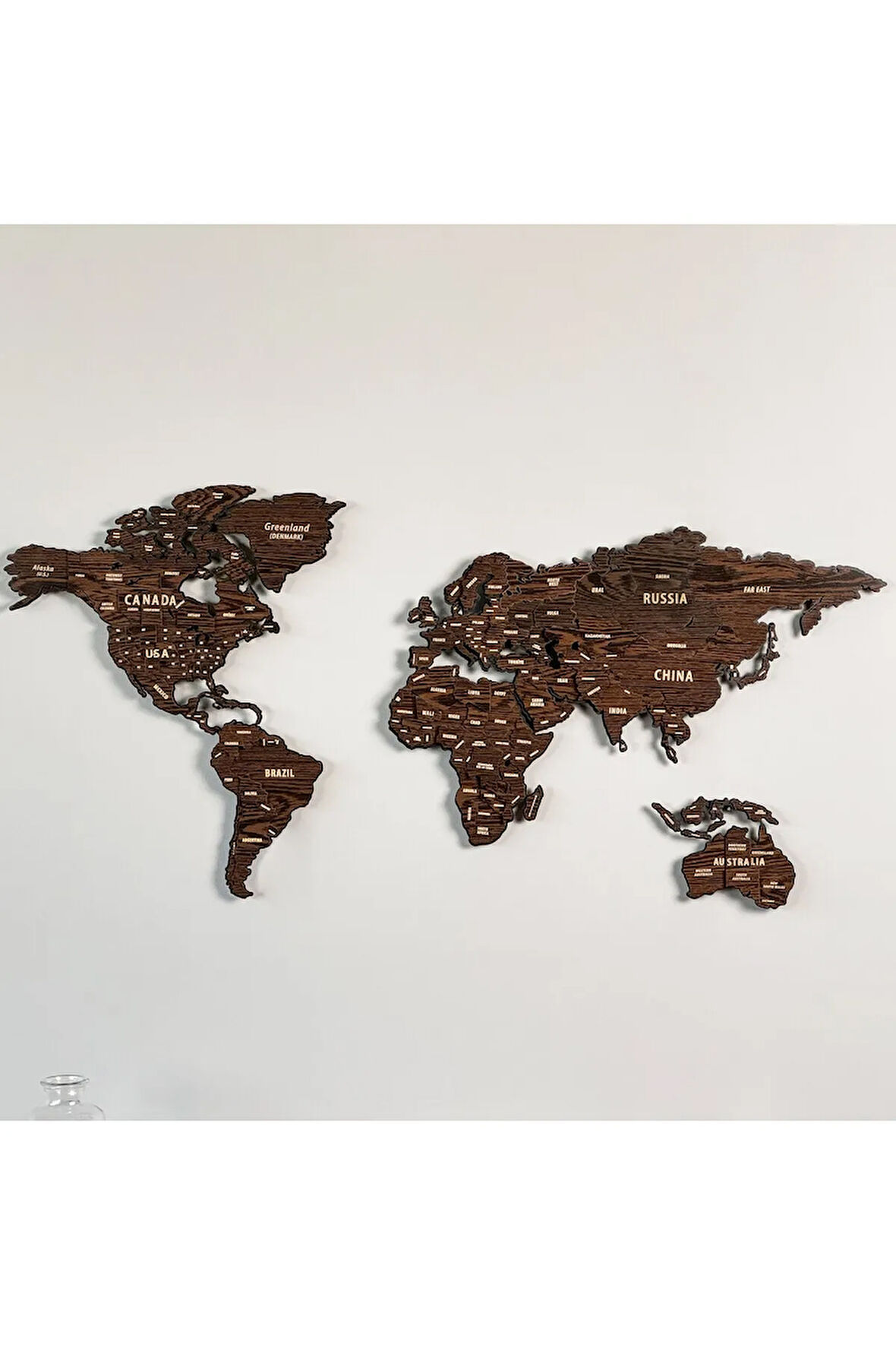 3D Metal Üzeri Ahşap Dünya Haritası, Ahşap Duvar Haritası, Gerçek Dünya Haritası, Yeni Dizayn Harita