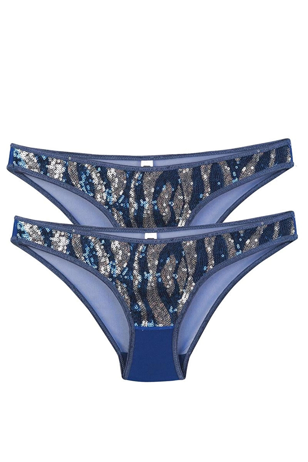 Giyim Kadın Lacivert Payet Detaylı 2'li Slip