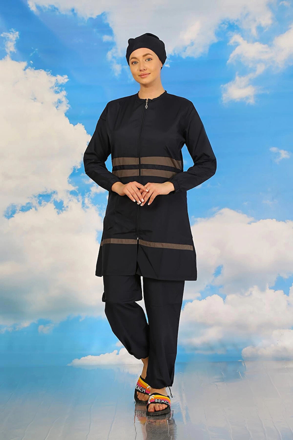 Giyim Kadın Tam Tesettür Mayo Lacivert