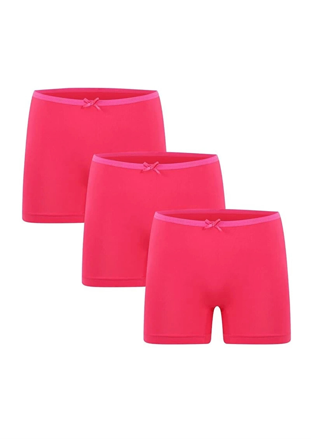Giyim Kadın Penye 3lü Boxer Fuşya