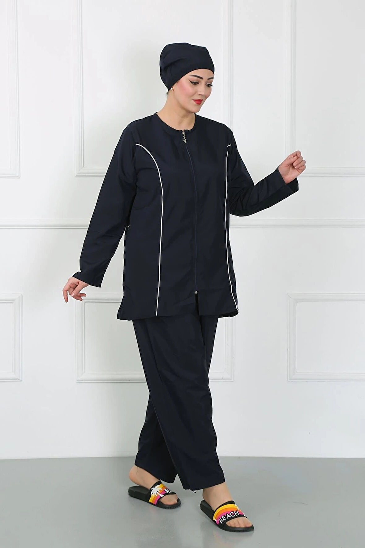 Giyim Büyük Beden Tesettür Büyük Mayo Lacivert