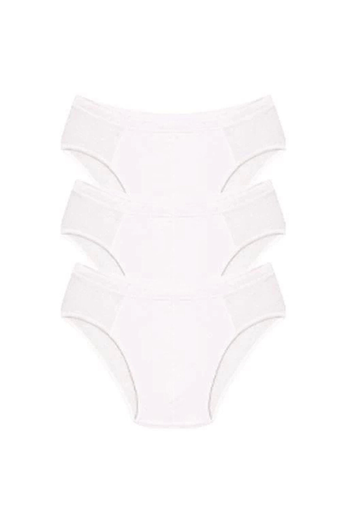 Giyim Erkek Pamuk 3lü Beyaz Slip