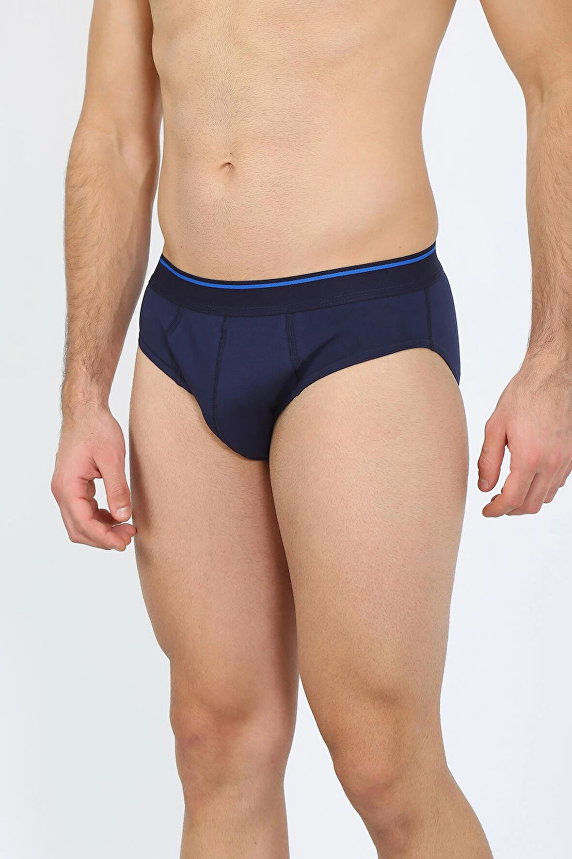 Giyim Erkek Pamuk Likralı Slip Lacivert