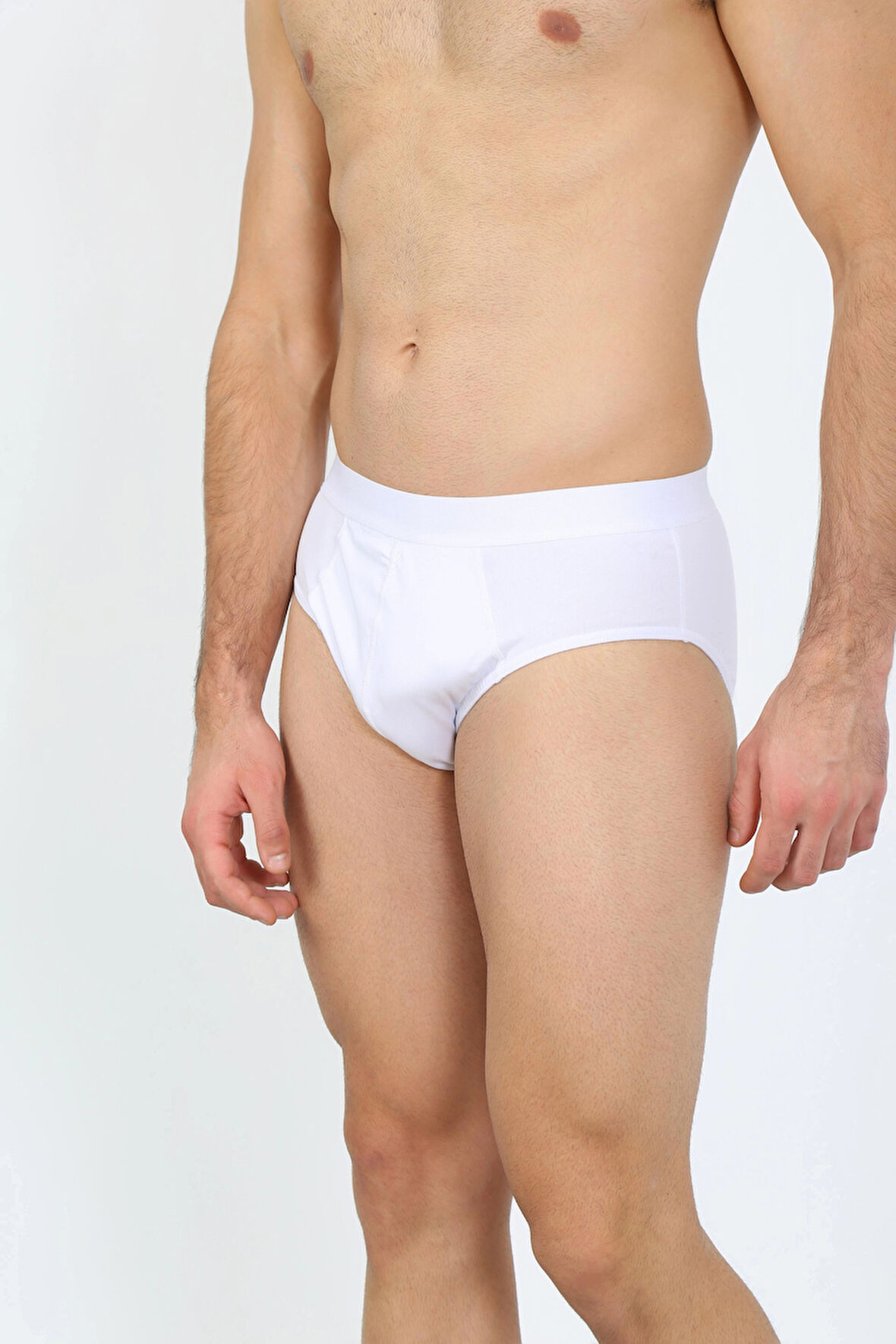 Giyim Erkek Pamuk Likralı Slip Beyaz