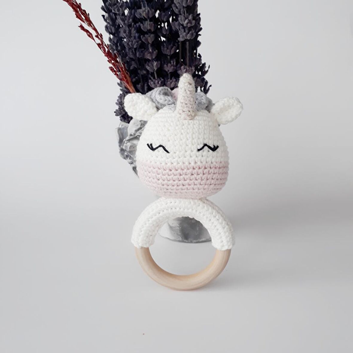 Unicorn Amigurumi Organik Örgü Diş Kaşıyıcı