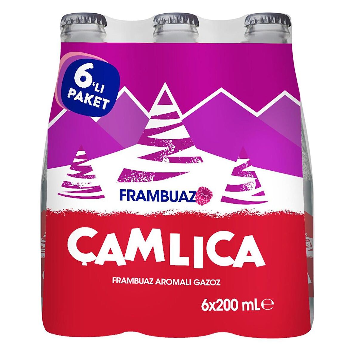 Çamlıca Frambuaz Aromalı Gazoz 200 Ml X 6 Adet