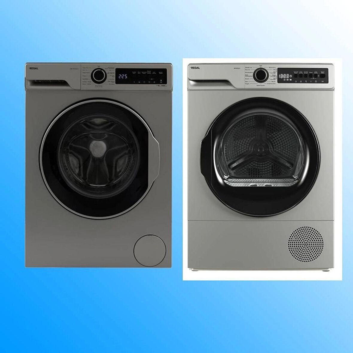 Regal CMI 100122G 10 KG Çamaşır Makinesi + KM 101132G 10 KG Kurutma Makinesi