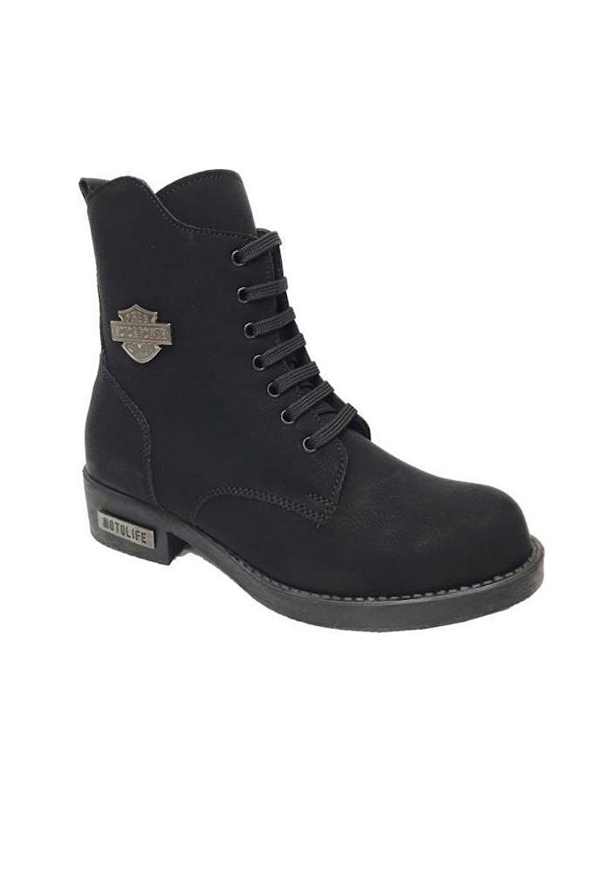 Sdf 50-24 Deri Motolife Fermuarlı Kadın Bot