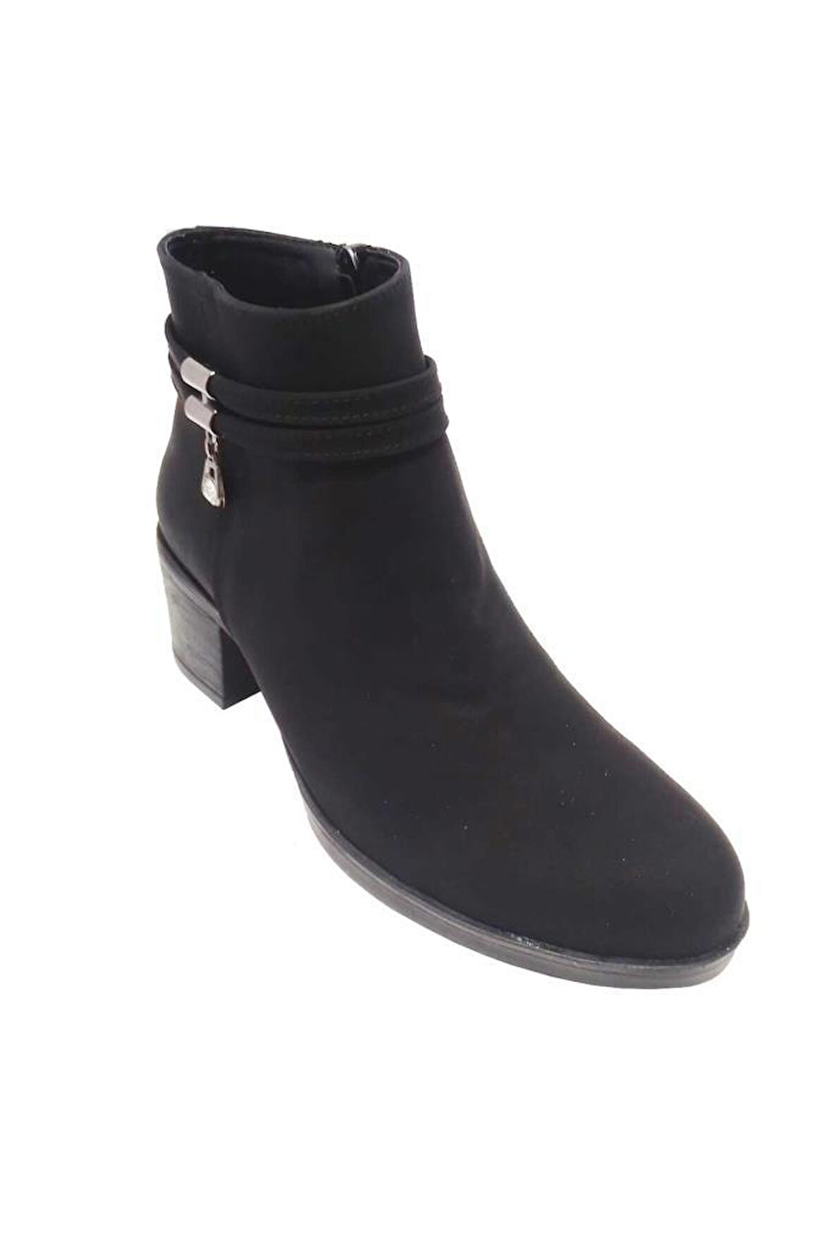 Sdf 303-24 Deri Kalın Topuklu Fermuarlı Kadın Bot