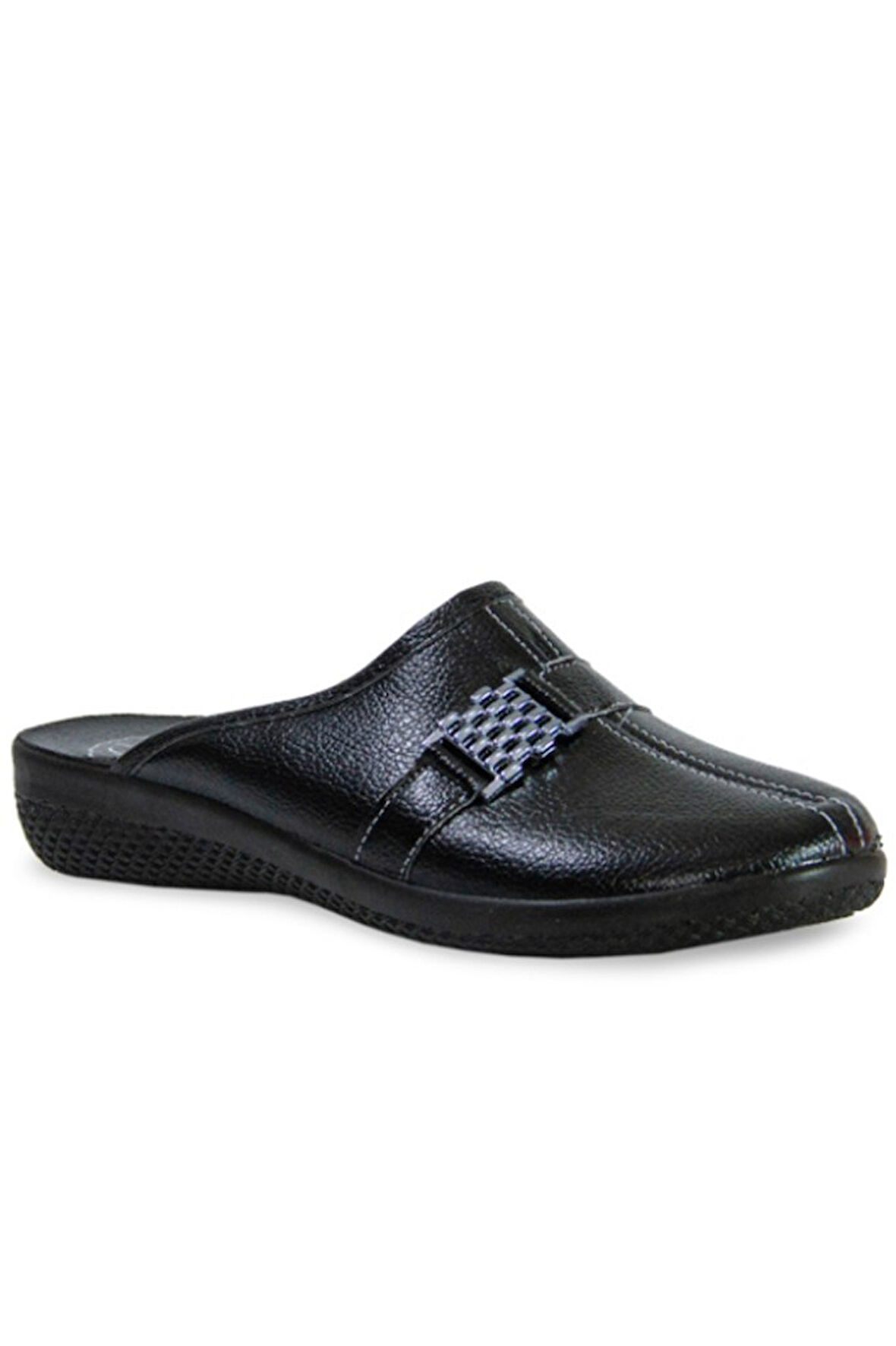 Gezer 16185-25 Deri Anatomik Tokalı Sabo Kadın Terlik