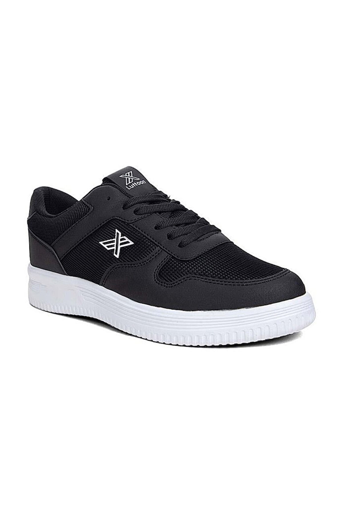 Luttoon 4027-25 Deri Anorak Anatomik Erkek Sneaker Siyah Beyaz 45-48