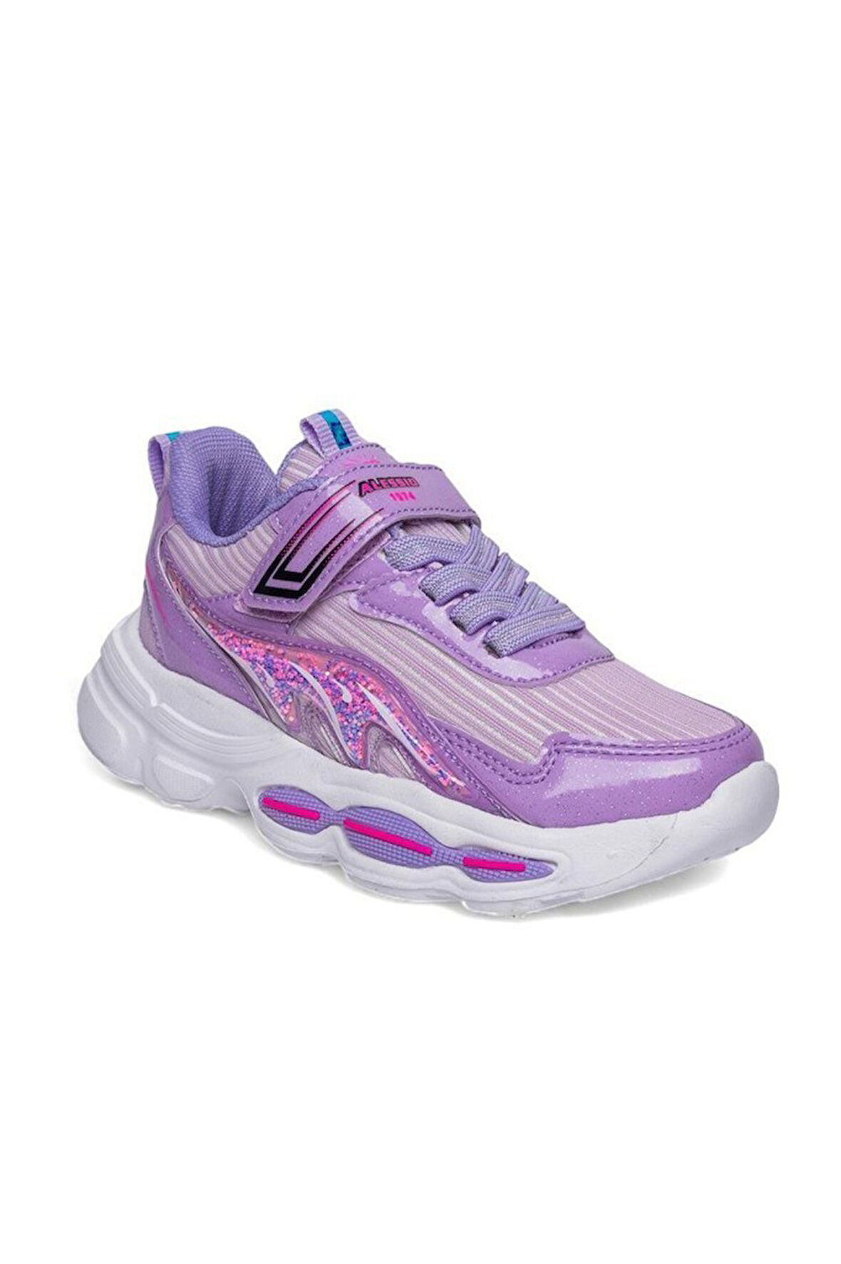 Alessio 010-25 Simli Maskotlu Kız Çocuk Sneaker Lila Pembe 31-35