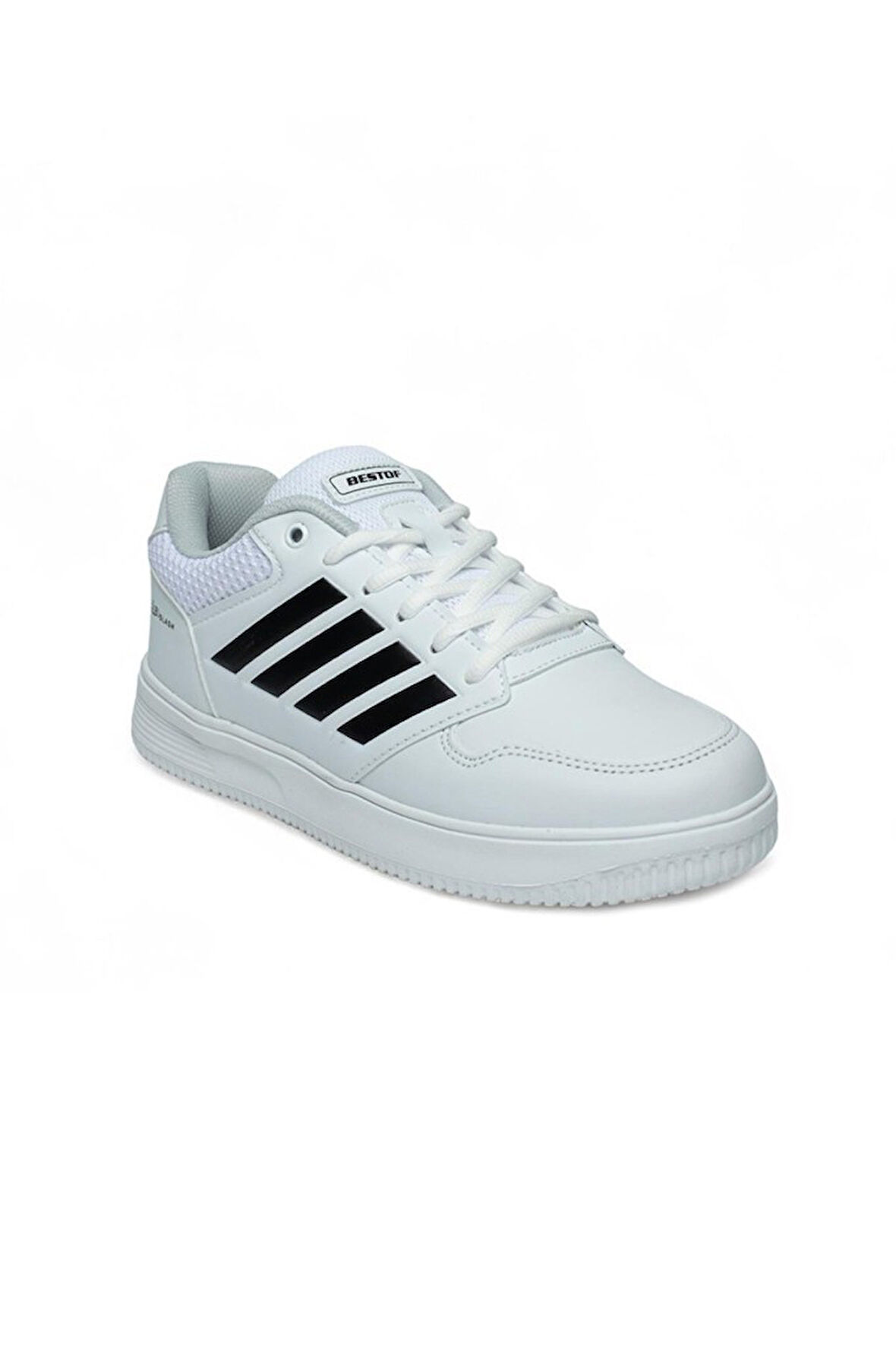 Best Of 074-25 Deri Slash Anatomik Erkek Sneaker Beyaz Siyah