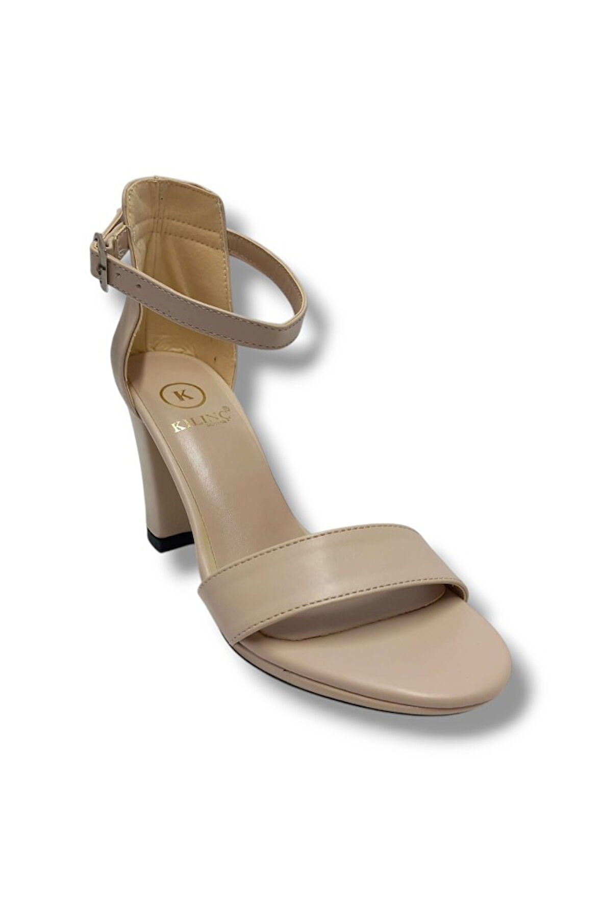 Kılınç 986-25 Deri Anatomik Tek Bant Yüksek Topuk Kadın Sandalet