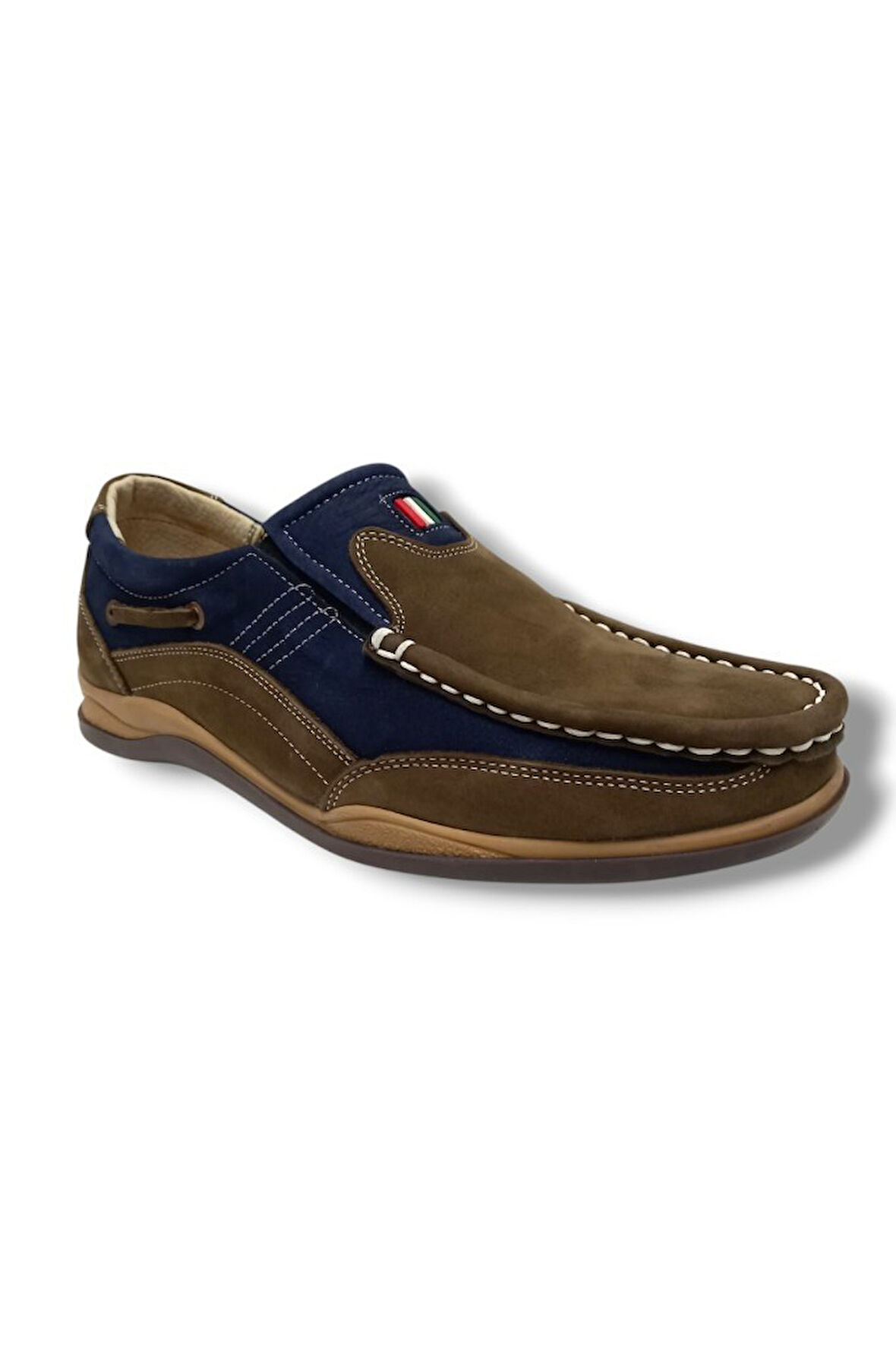Master 1706-25 Hakiki Nubuk Deri Casual Erkek Ayakkabı Vizon Lacivert