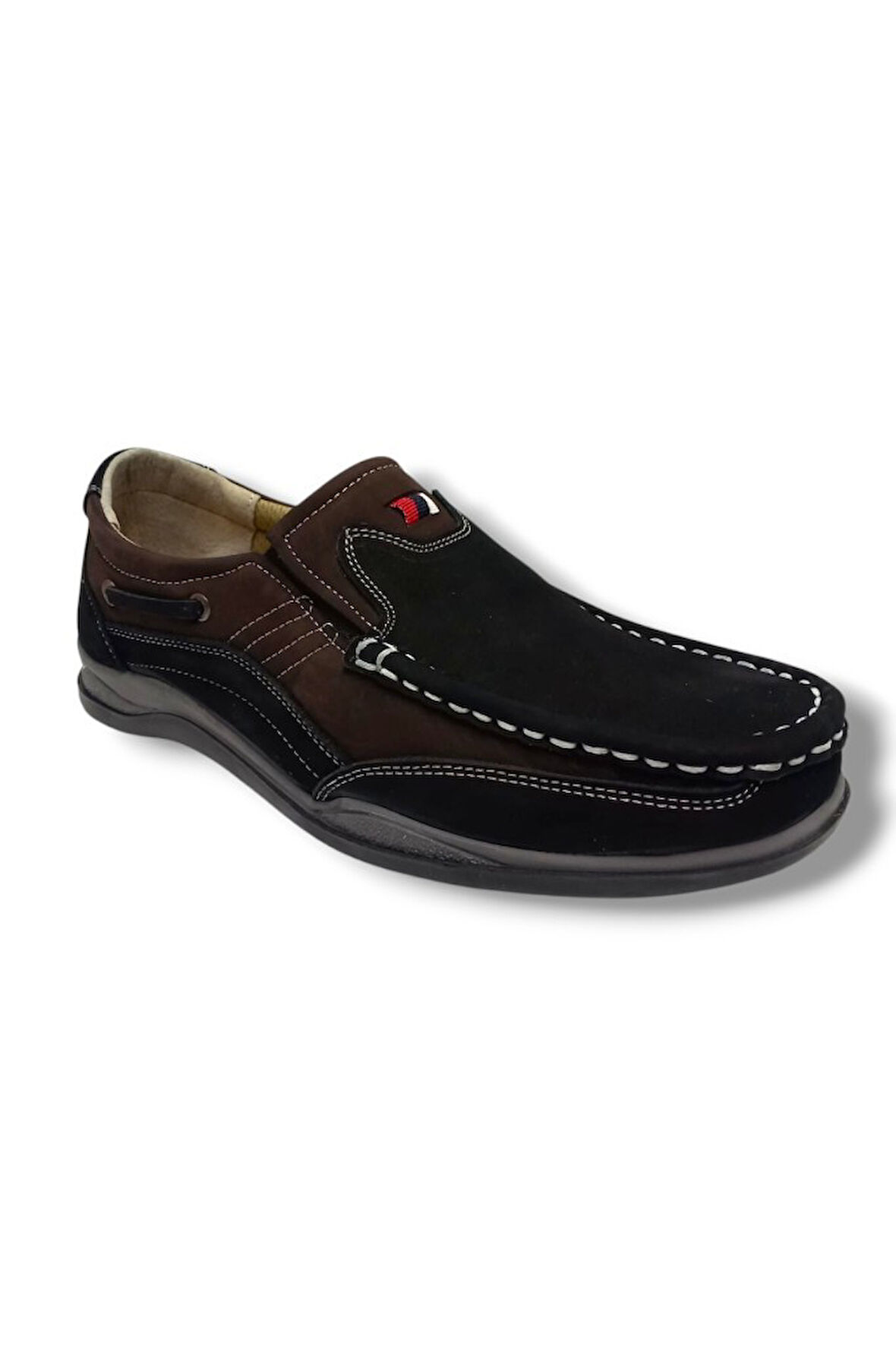 Master 1710-25 Hakiki Nubuk Deri Casual Erkek Ayakkabı Siyah Kahve