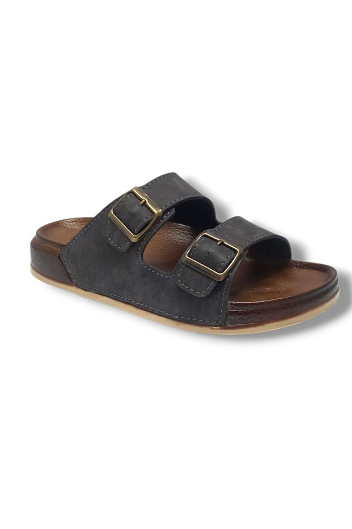 Witta 55201-25 Deri Çift Bant Anatomik Terlik 36-40