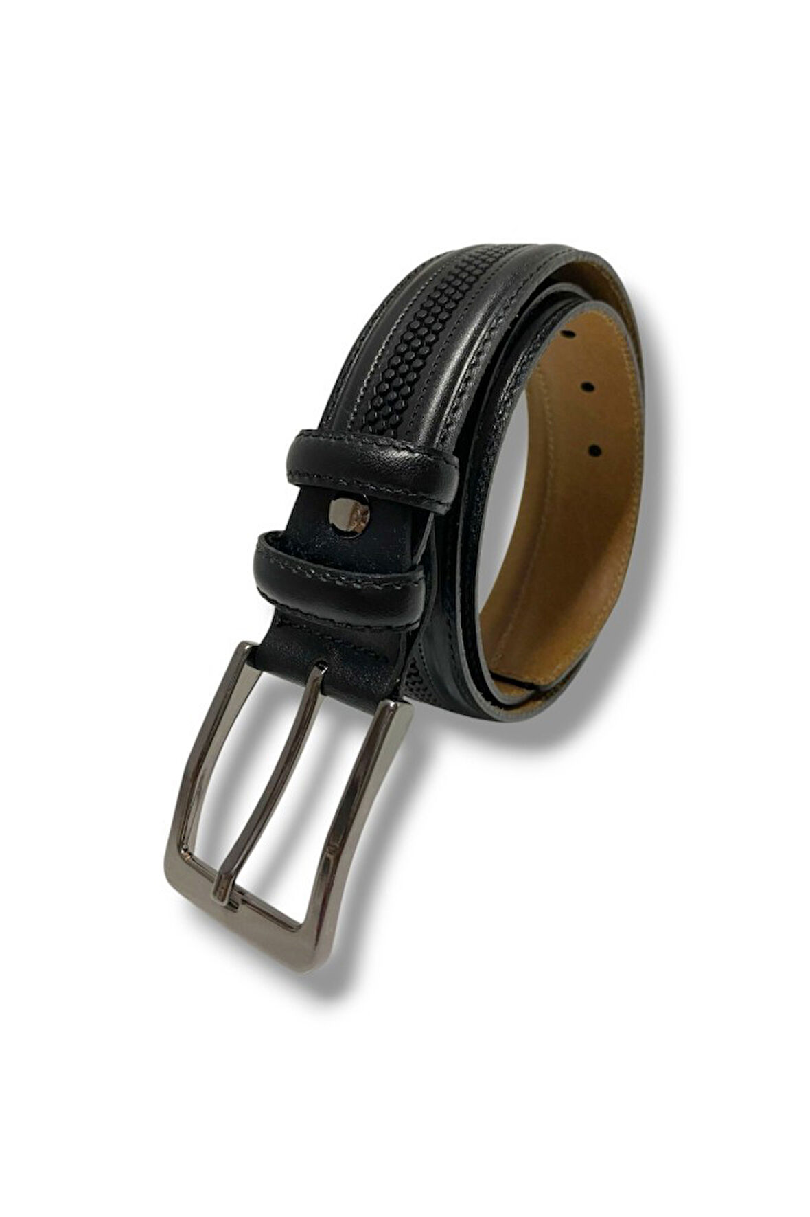Kafka K120-25 Hakiki Baskı Deri Klasik Erkek Kemer 115 Cm