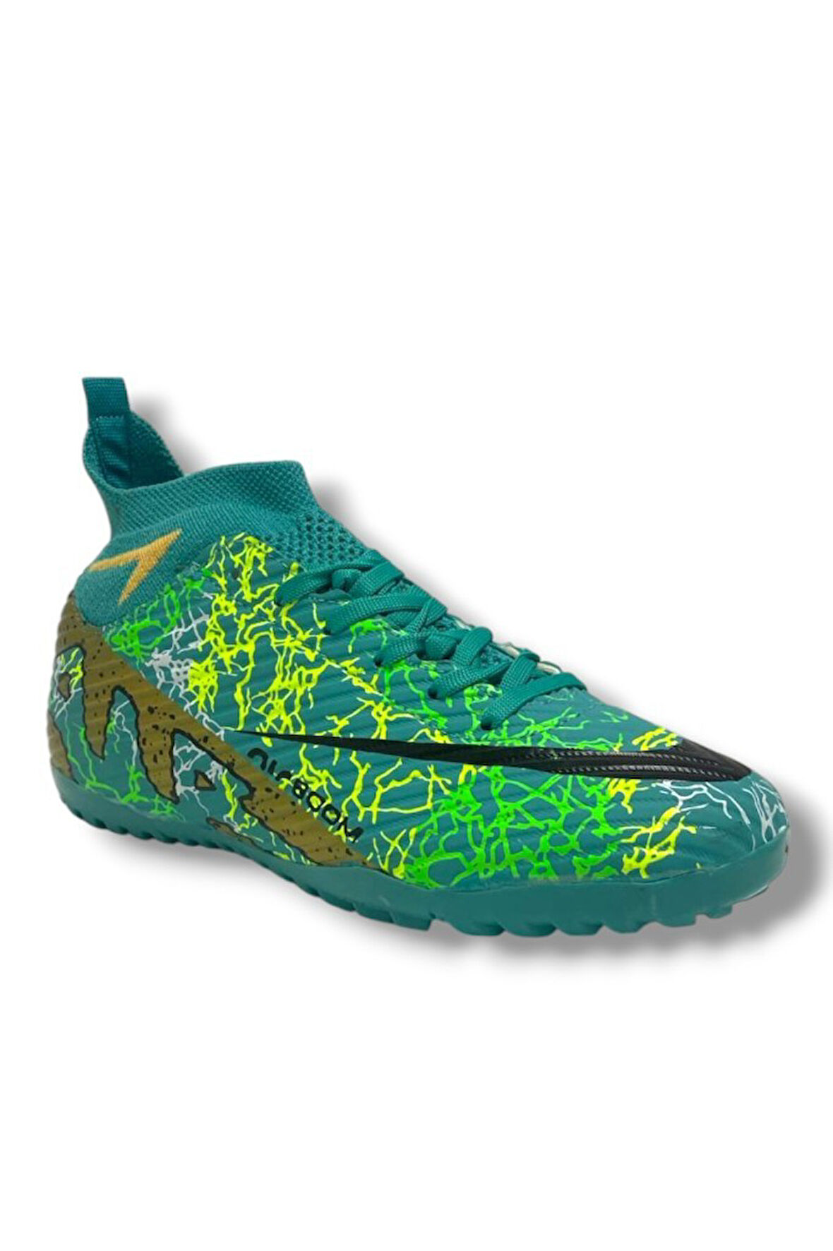 Laliga 600-25 Çoraplı Halı Saha Krampon Yeşil Sarı Siyah