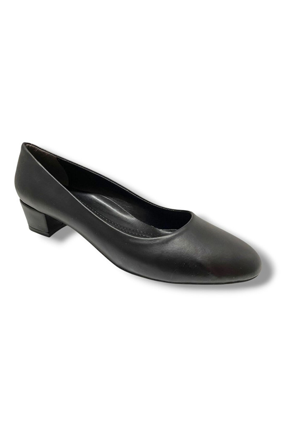C-Shoes TR30-25 Deri Oval Burun Kalın Topuklu Kadın Ayakkabı 41-42